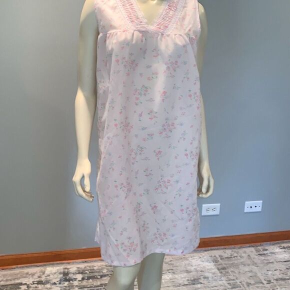 Vintage RIKKI New York Two Piece Cotton Robe and Nightgown Set Size Small - Picture 9 of 12